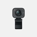 Webcam Logitech StreamCam avec façade en tissu et un support de montage.