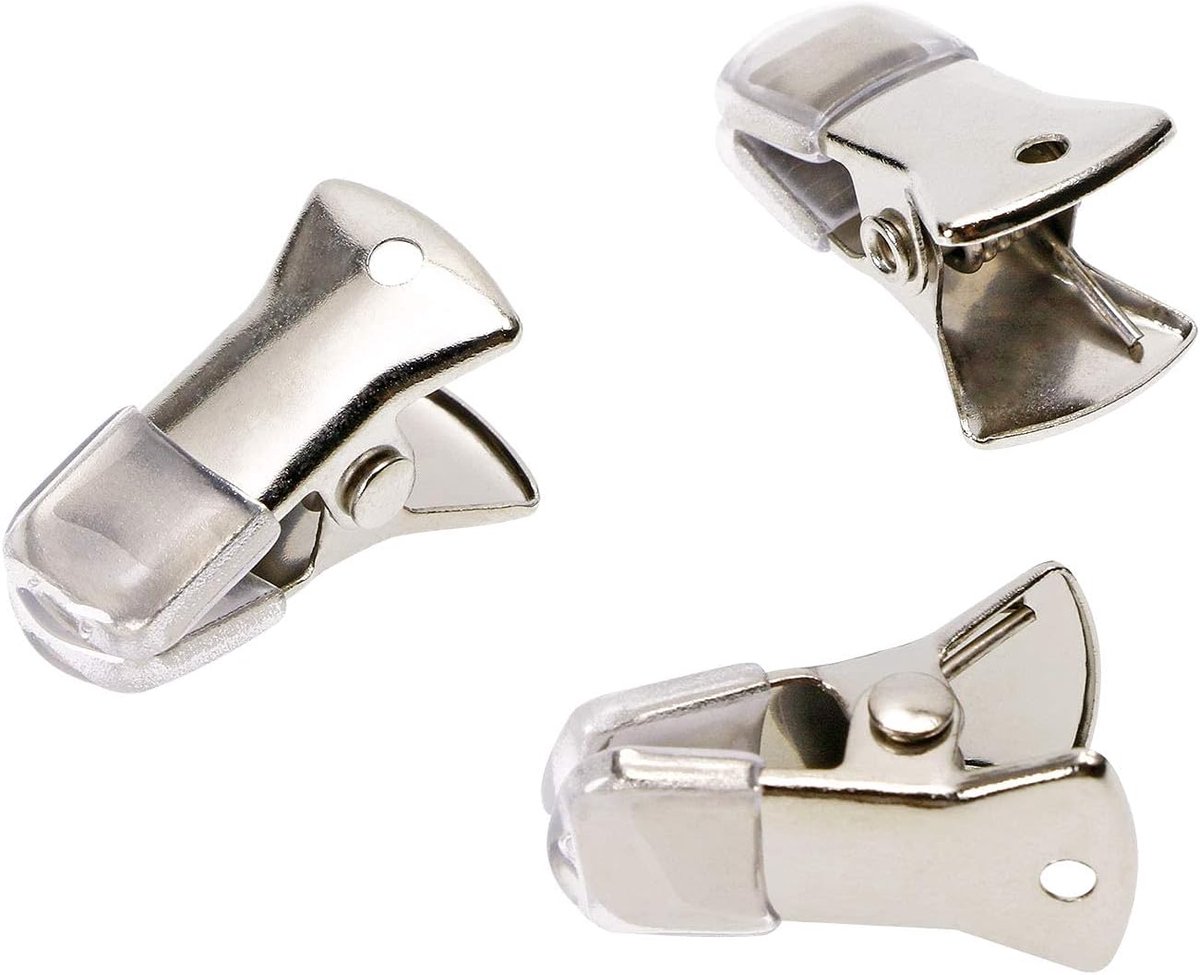 Trui Clips - Badge Houders - Veilig Bevestigen - Antislip Ontwerp - 20x6mm - Zilver