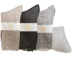 3 Paar Alpaca Wollen Sokken - Wintersokken - Wandelsokken - Huissokken - Maat 43-47