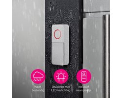 Byron DBY-22311 - Deurbel Draadloze set - 150m Bereik - IP44 waterdicht - Wit