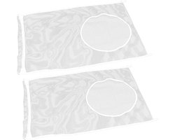Wasmand Hangend - 2 Stuks - Wassorteerder - Deurzak - Polyester - Hangende Opvouwbare Waszak - Geschikt voor badkamers, campings en hotels - 73.5*48.5 cm - Wit