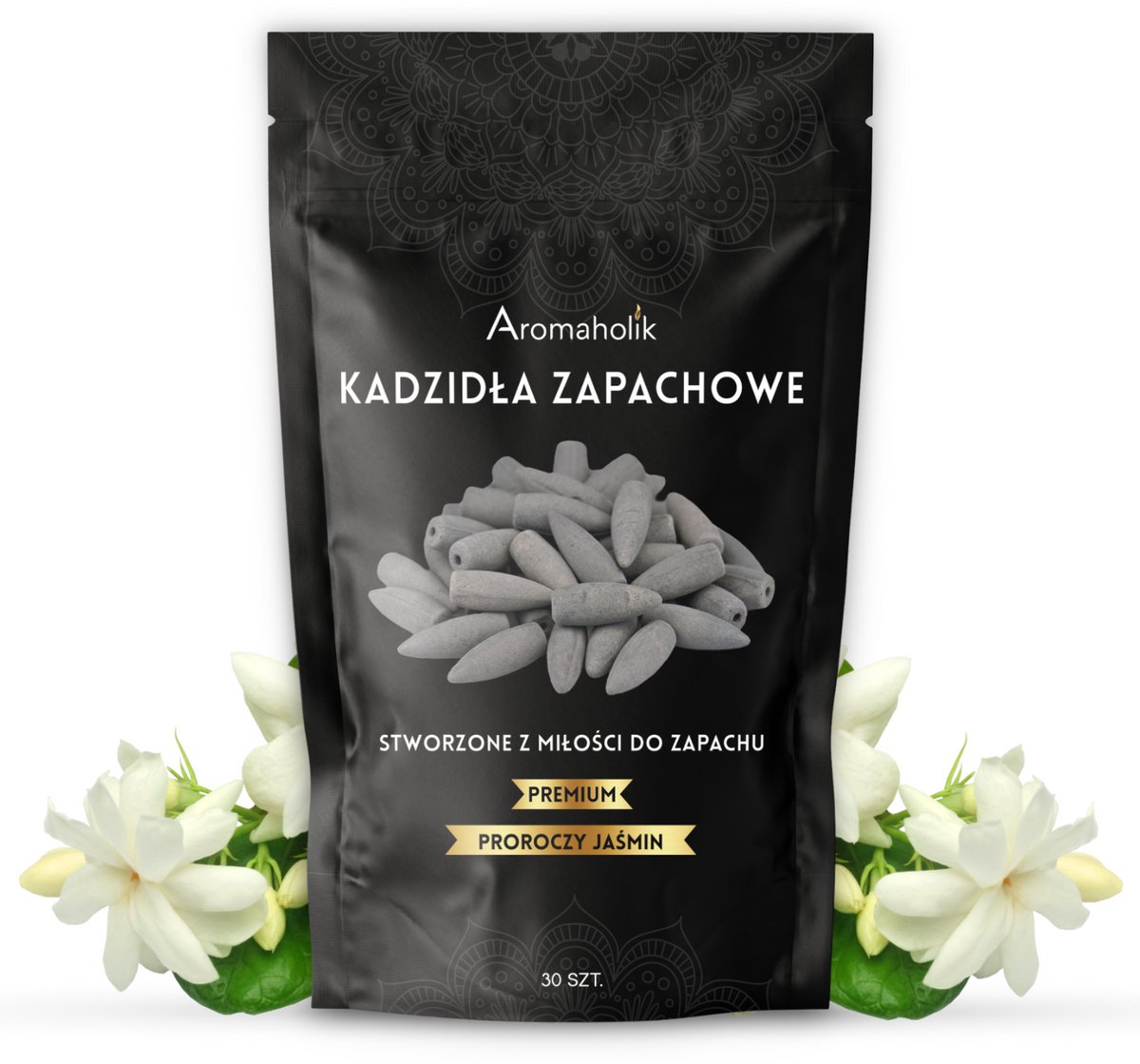 Aromaholik - Wierookkegels Backflow - Profetische Jasmijn - 30 stuks - XL - Waterval Effect - Natuurlijk