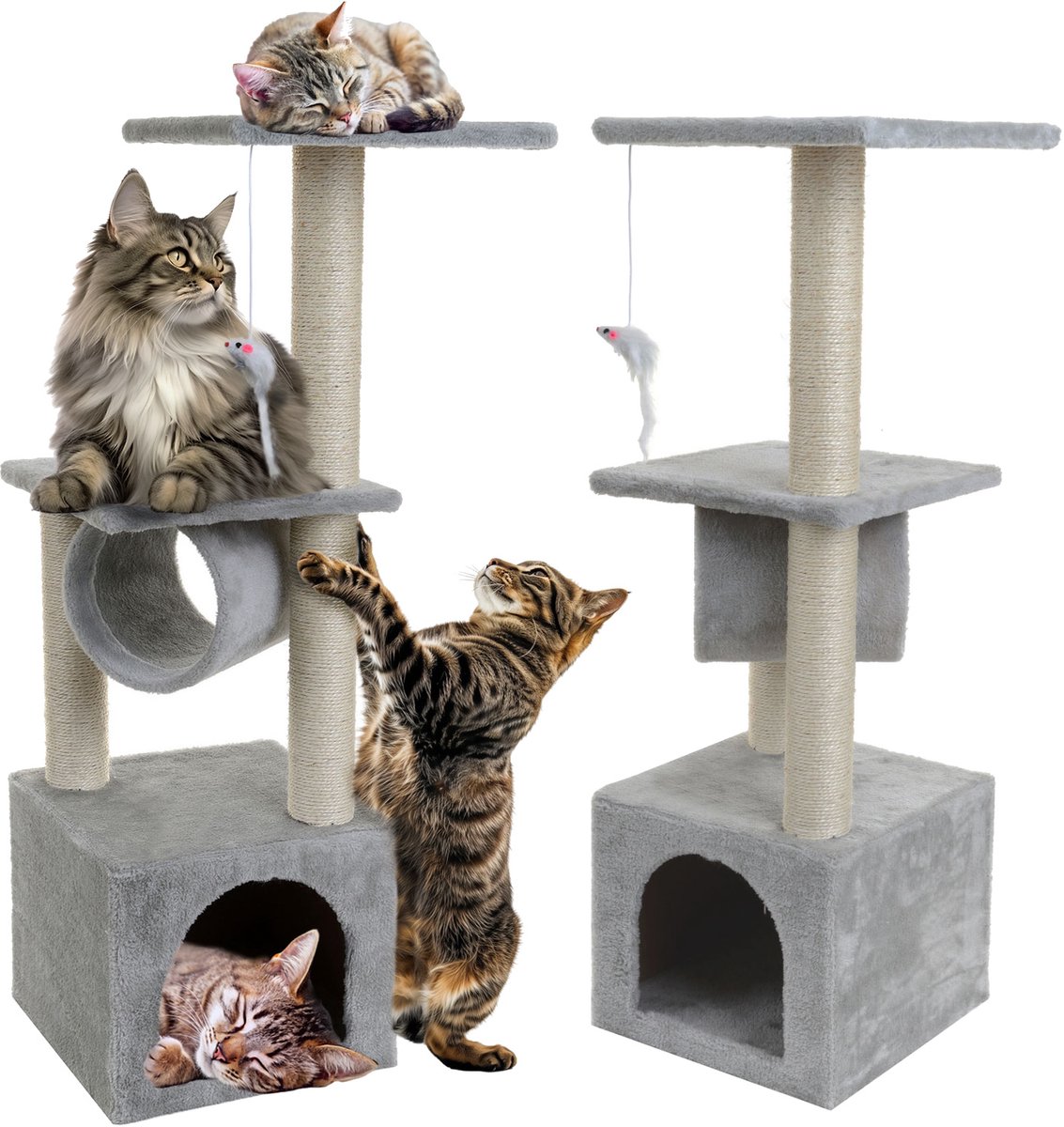 Mersjo Serie - Krabmeubel - 92 cm - Huisje - Platform - Speeltjes