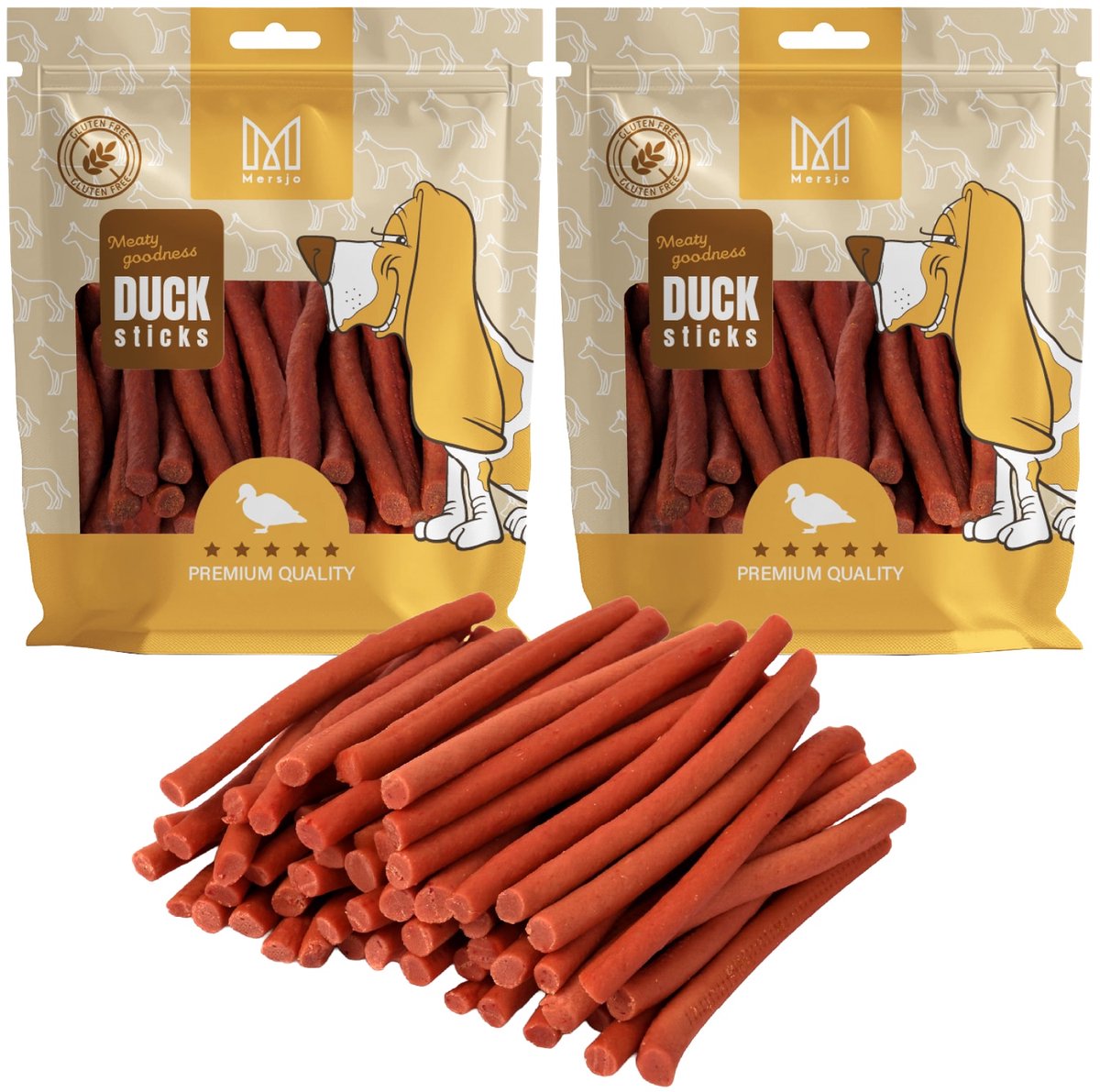 Mersjo - Serie - Hondensnack - Kabanosy - Eend - 1kg