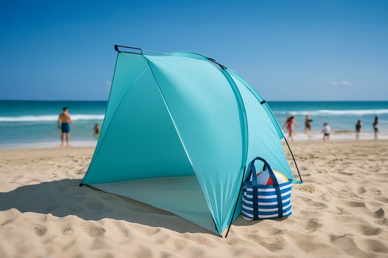 Severno BLUE LAGOON - Strandtent - 220x120x120cm - Lichtgewicht - Wind- en Zonbescherming van Merkloos — afbeelding 3