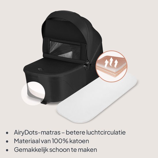 Lionelo Freya 2in1 Kinderwagen - Reiswieg & Wandelwagen - Vanaf Geboorte tot 22 kg - Premium Buggy - PU-Wielen met Vering - Voor- & Achterwaarts Zitje - UPF50+ Kap - Compleet Accessoiresysteem van Merkloos — afbeelding 5