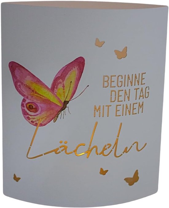 Poëzielicht Nachtlampje - Sfeerlicht Timer - Kinderkamer Decoratie - Werkt op Batterijen - 13x5x16 cm - Begin de dag — afbeelding 5