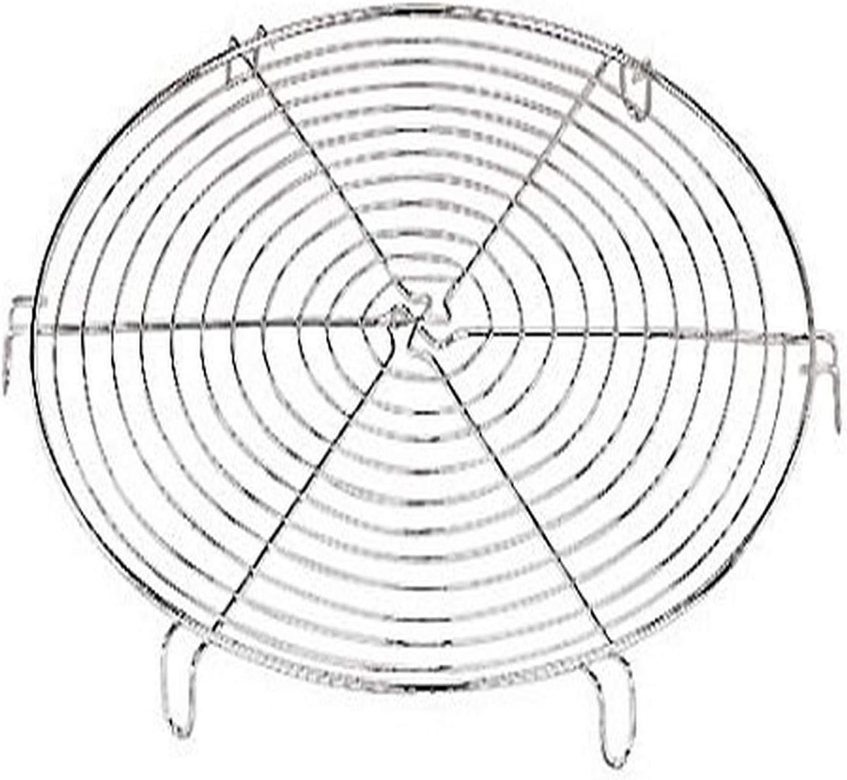 Koelrek - Bakrek - Gebak Koelen - Verchroomd Staal - 26 cm Diameter - Zilver
