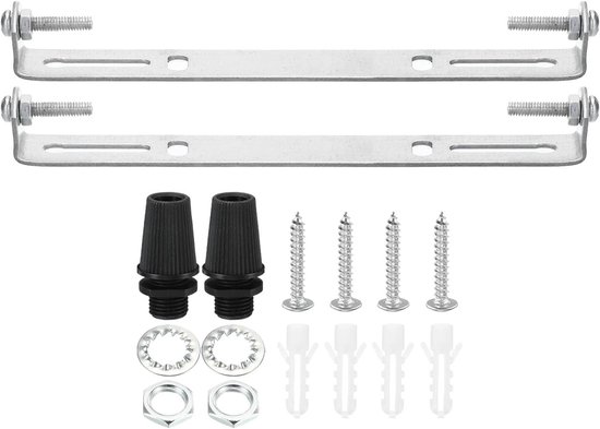 Plafondlamp Plaat Montagebeugel Set 165 mm Zinklaag Staal Stevig Bevestiging Hanglamp Lichtarmatuur