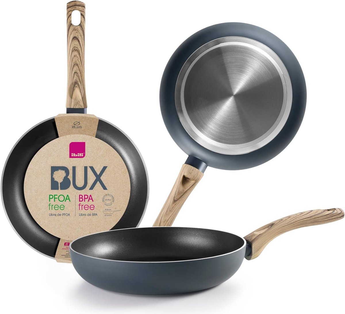 Koekenpan - Koekenpan - Dagelijks Koken - Antiaanbaklaag - 18 cm - Zwart