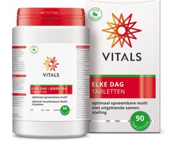 Vitals Elke Dag - 90 tabletten - multivitamine. Optimaal opneembare multi met een uitgekiende samenstelling.
