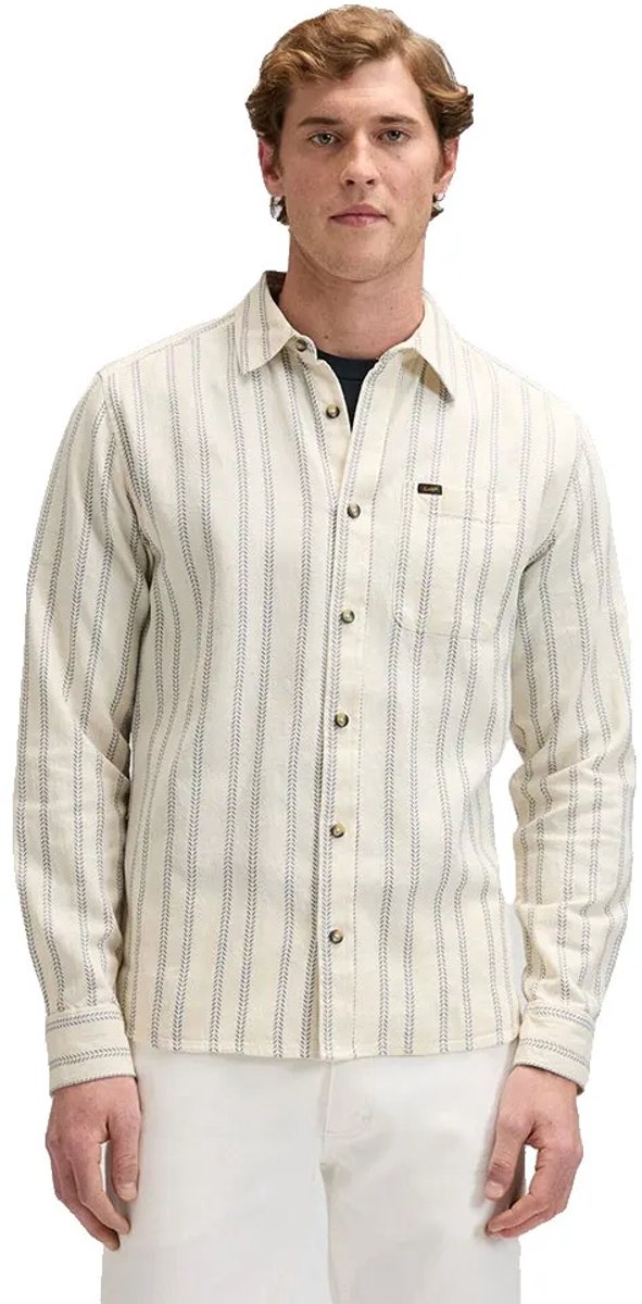 Lee 112378528 Overhemd Met Lange Mouwen M Man Blauw