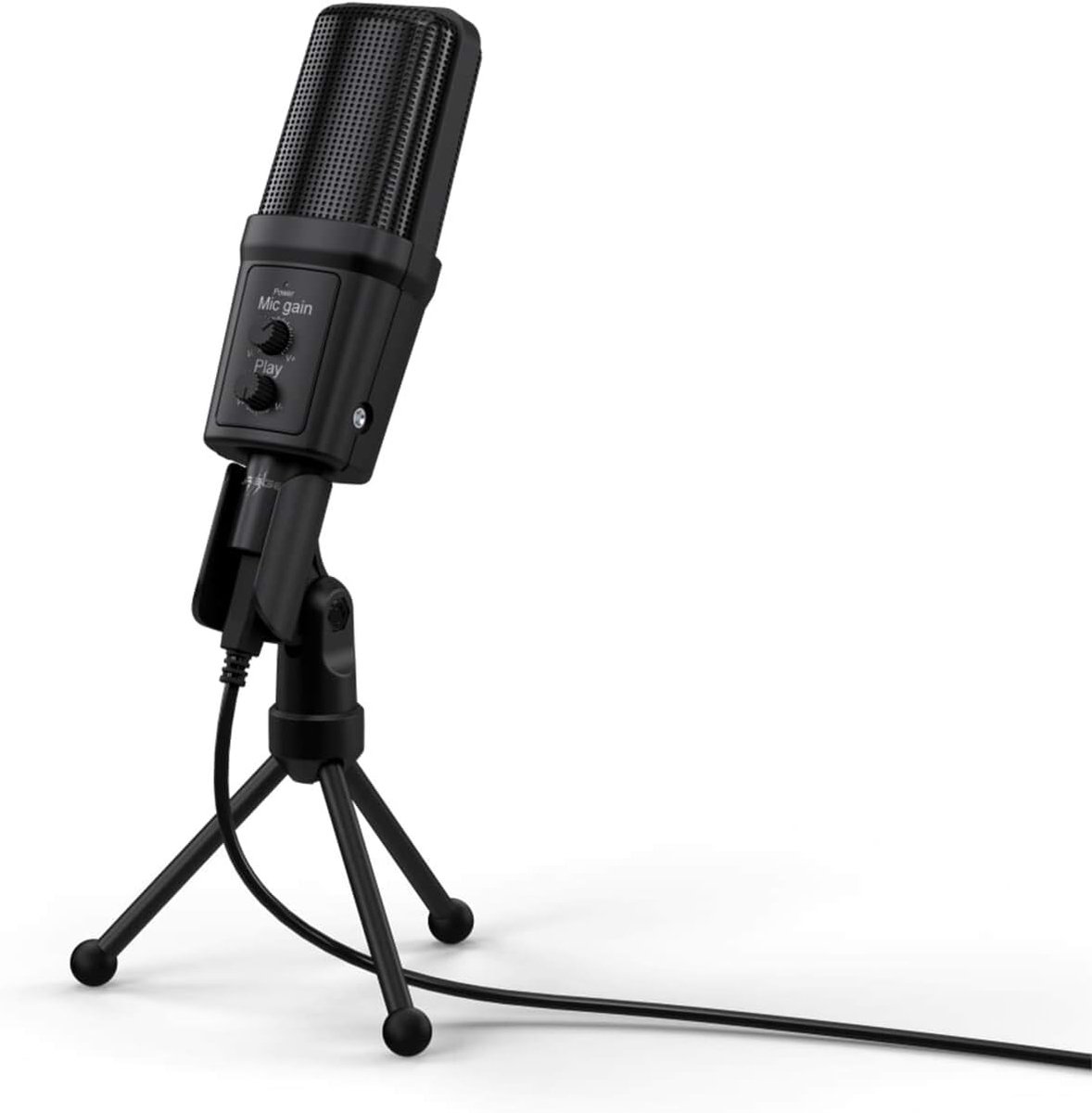 HD Microfoon - Streaming Microfoon - Podcast Muziek Opname - Inclusief Standaard - 25m Kabel - Zwart