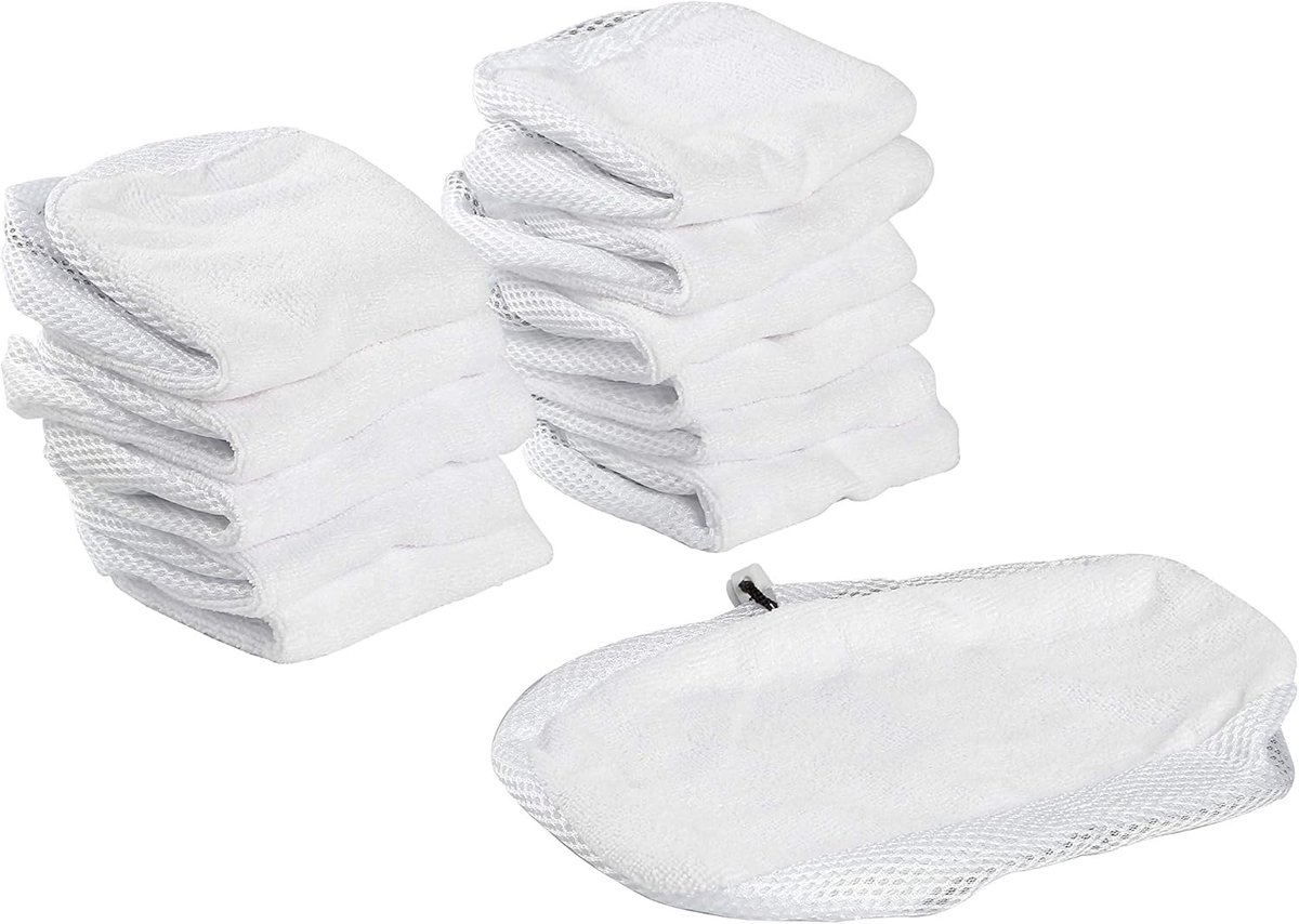 Stoomreiniger pads - Microvezel dweil - Vloeren reinigen - 12 stuks voordeelpak