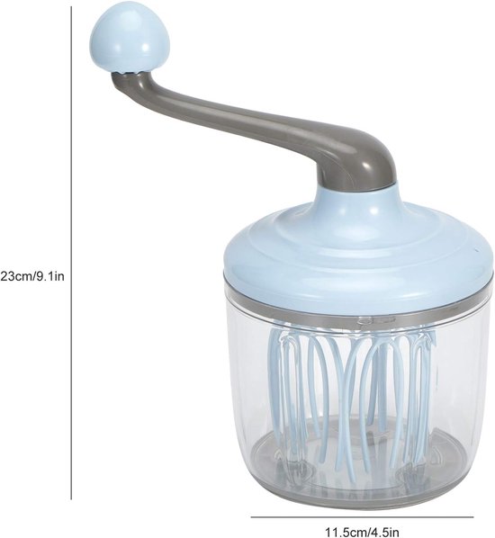 Handmixer - Keuken Accessoire - Bakken en Mixen - Handmatig Aangedreven - 1100ml Capaciteit - Wit — afbeelding 5