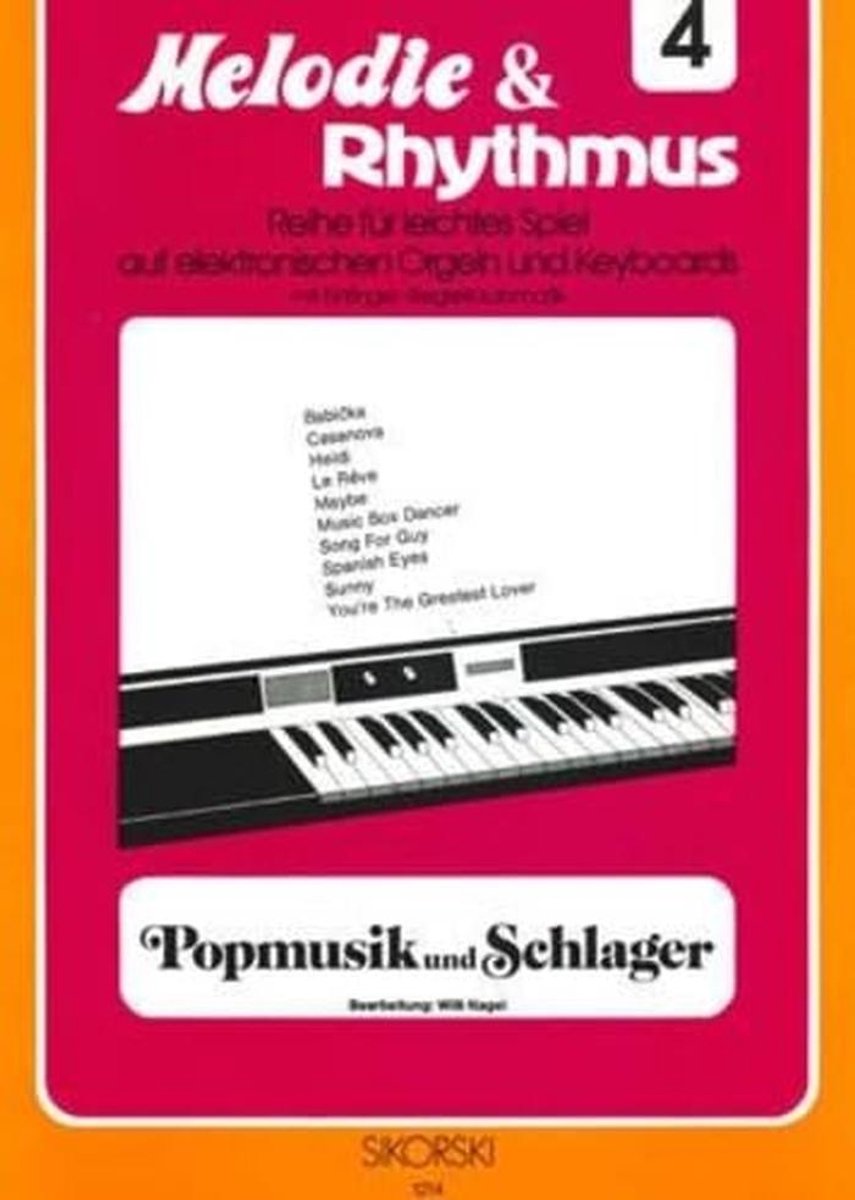 Keyboard Muziekboek - Pop Schlager Noten - Licht Spelen Keyboards - Eenvoudige Begeleidingsautomaat - 23 Pagina's