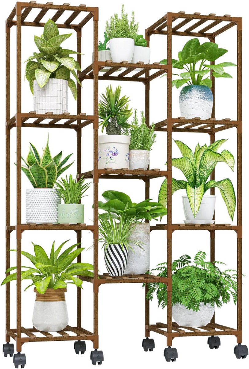 CLVP® Plantentafel - Plantenrek Buiten - Plantensteun - Plantenstandaard - Bruin