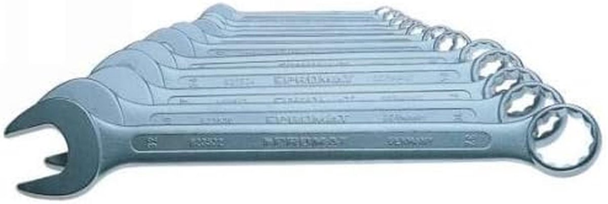 Ringsteeksleutelset 12-delig - Combinatiesleutels - Klusserij en Onderhoud - Energiebesparend Profiel - 10-32 mm - Grijs