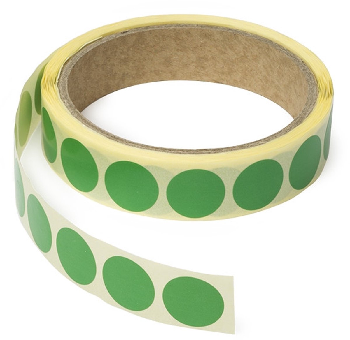 Groene ronde sticker 18mm