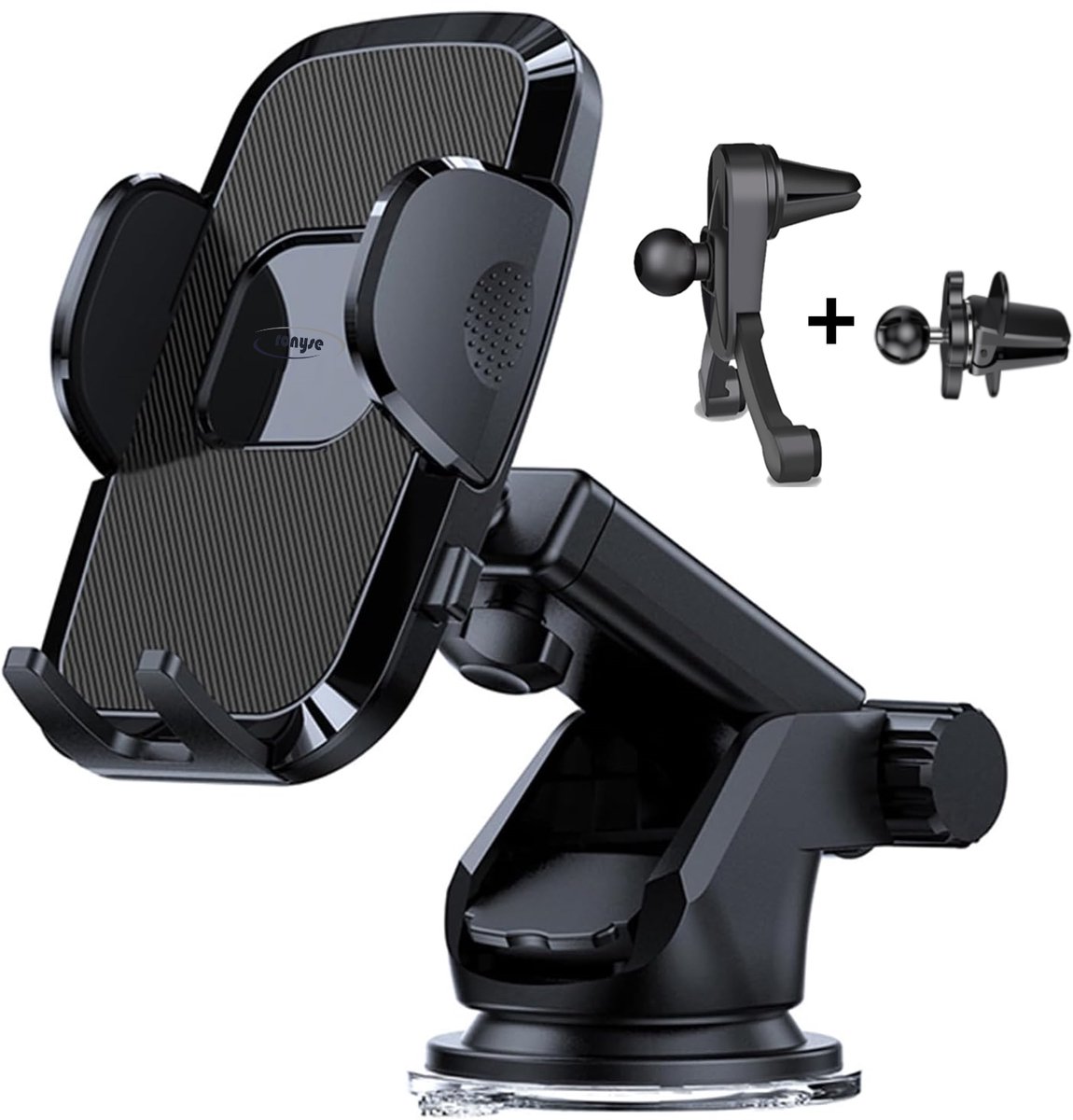 Telefoonhouder Auto 3-in-1 met Extra Sterke Zuignap – Geschikt voor Raam, Dashboard & Ventilatierooster – Universele Telefoon Houder