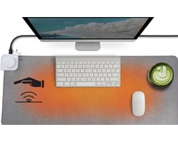 Caryota Verwarmde Muismat - Verhitte Bureau Onderlegger - 35°C Tot 60°C - Lichaamsdetectie - Auto-Sleep Functie - 80 cm x 33 cm - Temperatuur Display