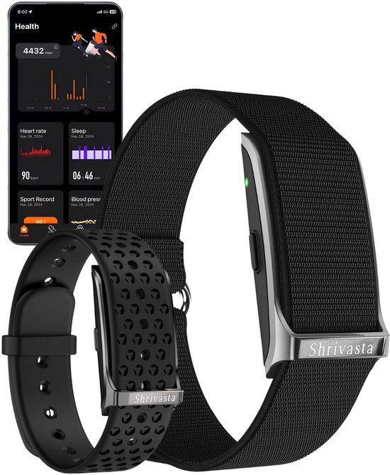 Shrivasta Activity Tracker | Dames & Heren Zwart - Bol