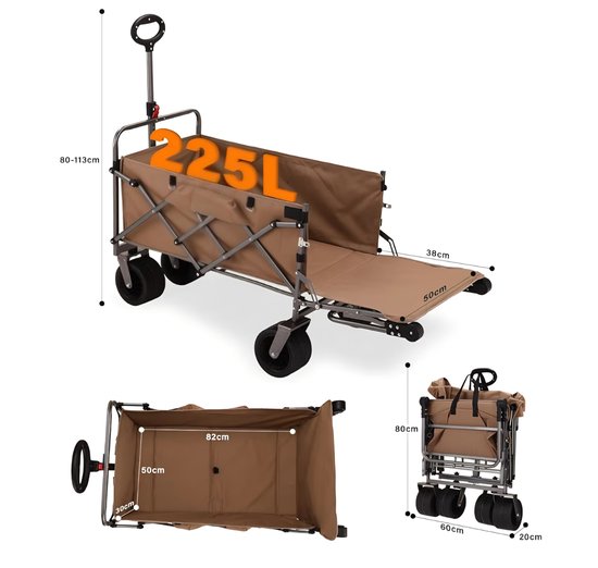 Bolderwagen - Bolderkar - Strandkar - outdoor kar van Merkloos — afbeelding 3