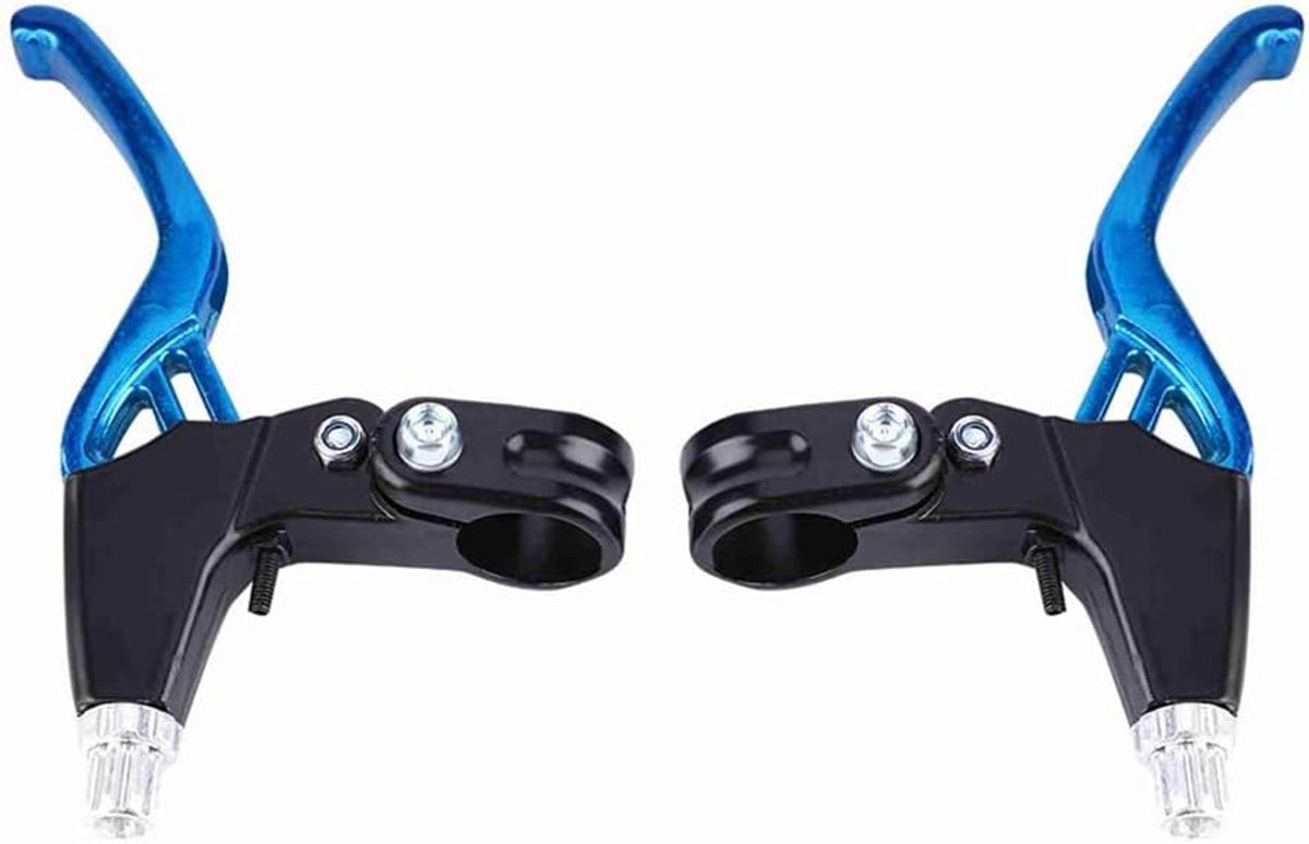 Fietsremhendels - Remgrepen Set - Mountainbiken - Aluminiumlegering Constructie - 16cm Lengte - Blauw