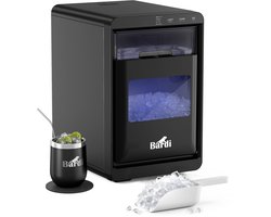 Bardi Nugget IJsblokjesmachine 1.8L – Crushed Ice – 20KG per 24 uur – Zelfreiniging – Zwart