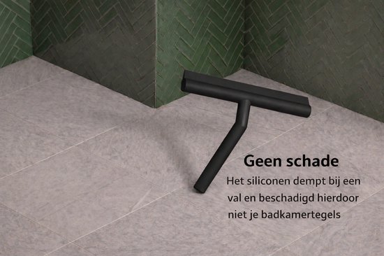 Douchewisser zwart | inclusief ophanghaak | QUVIO