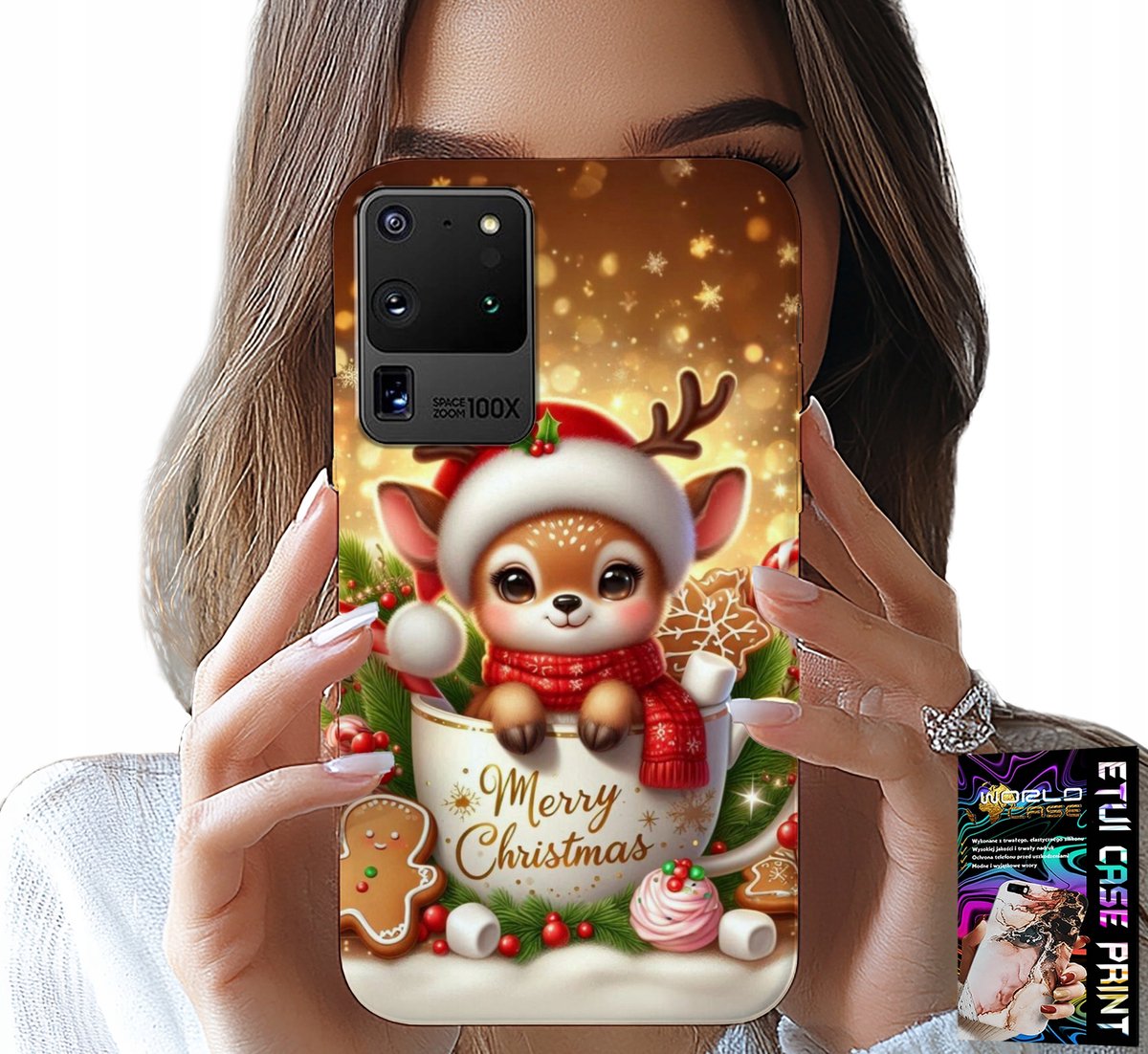 HOESJE VOOR SAMSUNG GALAXY S20 Ultra - SCHATTIG RENDIEREN KERSTPATROON