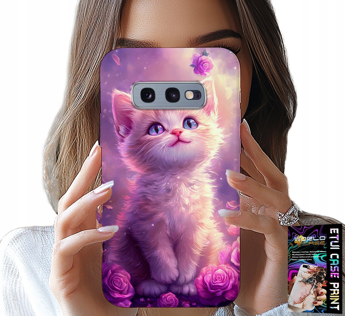 HOESJE VOOR SAMSUNG GALAXY S10E - SCHATTIG KATJE, KAT, DIERENPATROON