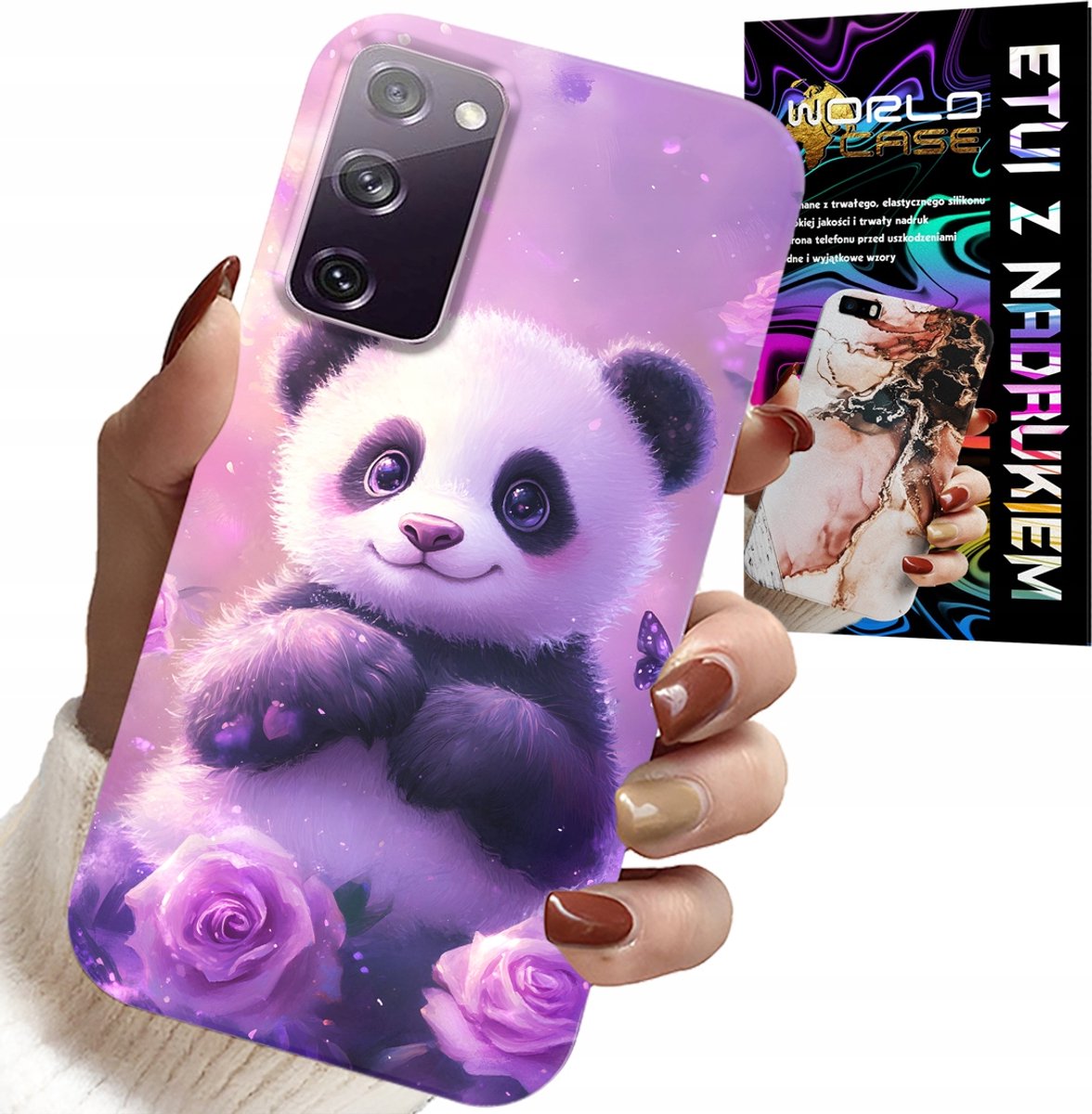 HOESJE VOOR SAMSUNG GALAXY S20 LITE - LEUKE PANDA-PATRONEN VOOR KINDEREN + GLAS