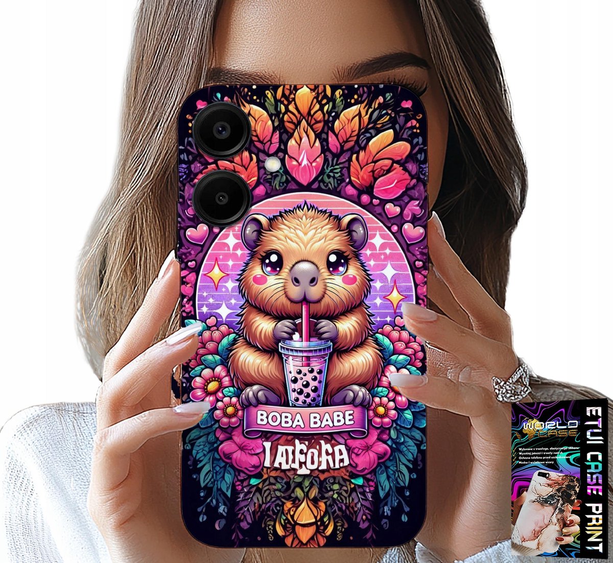 HOESJE VOOR SAMSUNG GALAXY A06 5G - SCHATTIGE CAPYBARA MET SHEIK, SUPER PATRONEN