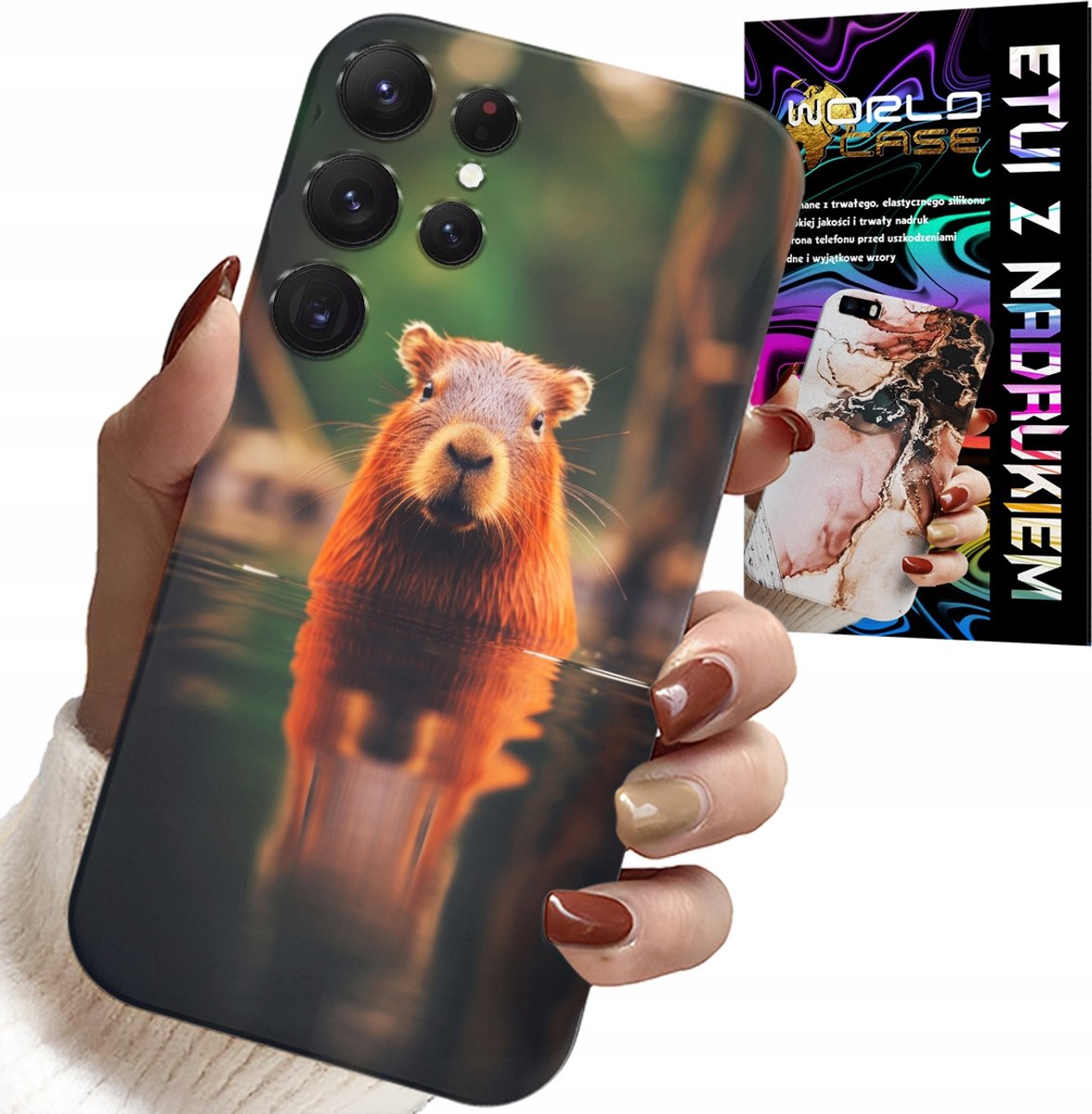 HOESJE VOOR SAMSUNG GALAXY S23 Ultra - LEUKE CAPIBARA, CAPIBARA, VEEL PATRONEN