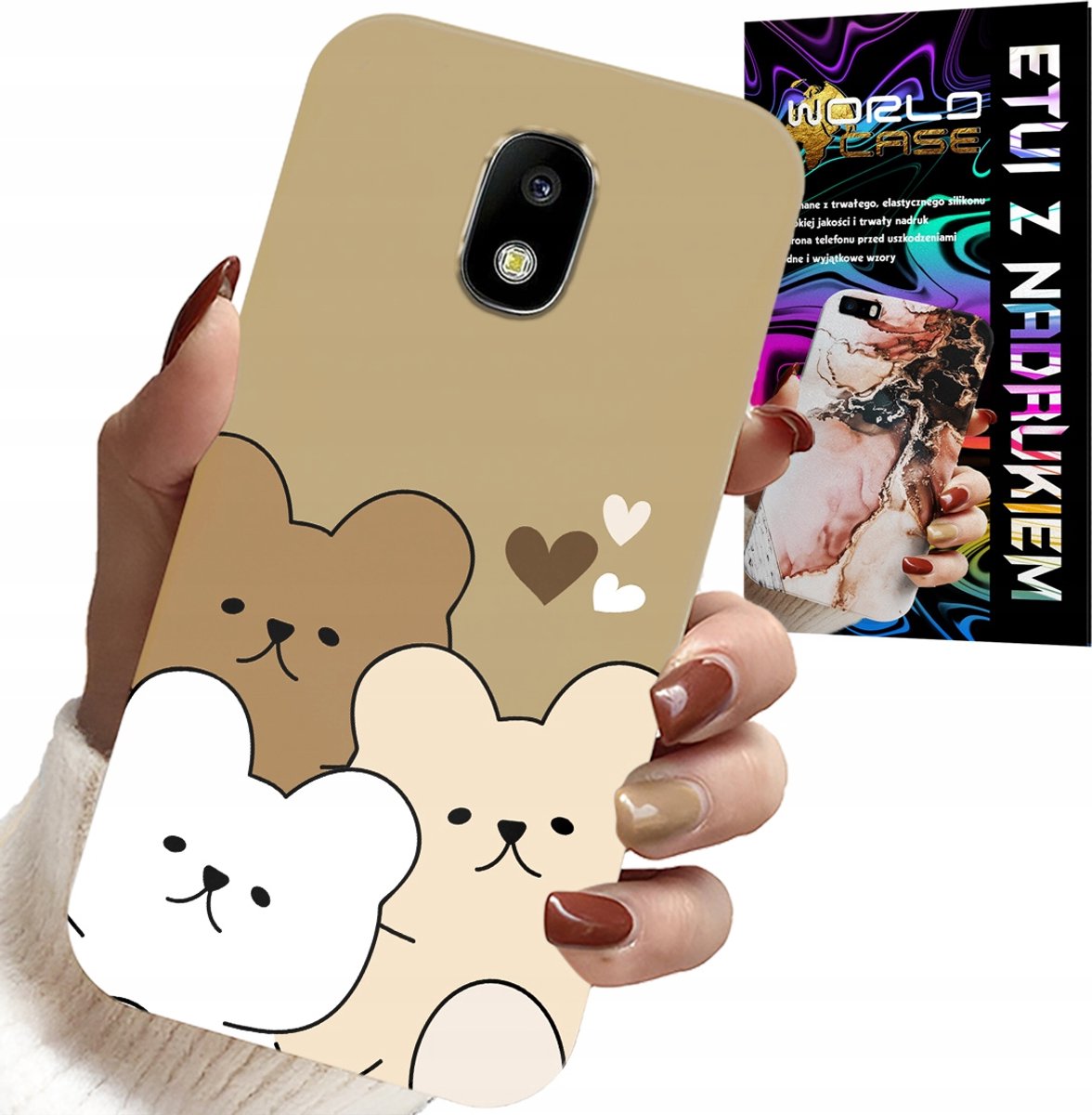HOESJE VOOR SAMSUNG GALAXY J5 2017 - TEDDYBEER, TEDDYBEERPATRONEN VOOR DE ALLERJKERS