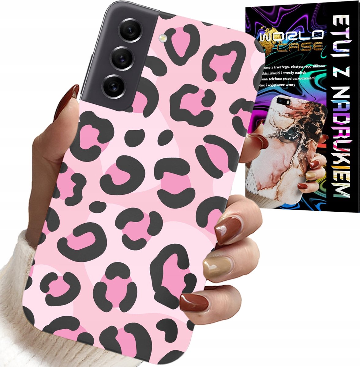 HOESJE VOOR SAMSUNG GALAXY S22 PLUS - ROZE LUIPAARD PANTHER VROUWELIJKE PATROON