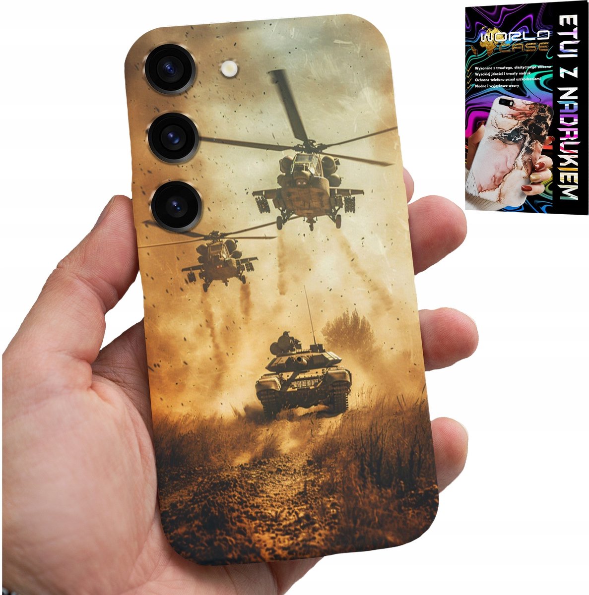 HOES VOOR SAMSUNG GALAXY S23 - MILITAIRE HELICOPTERTANK MILITAIRE KOFFER