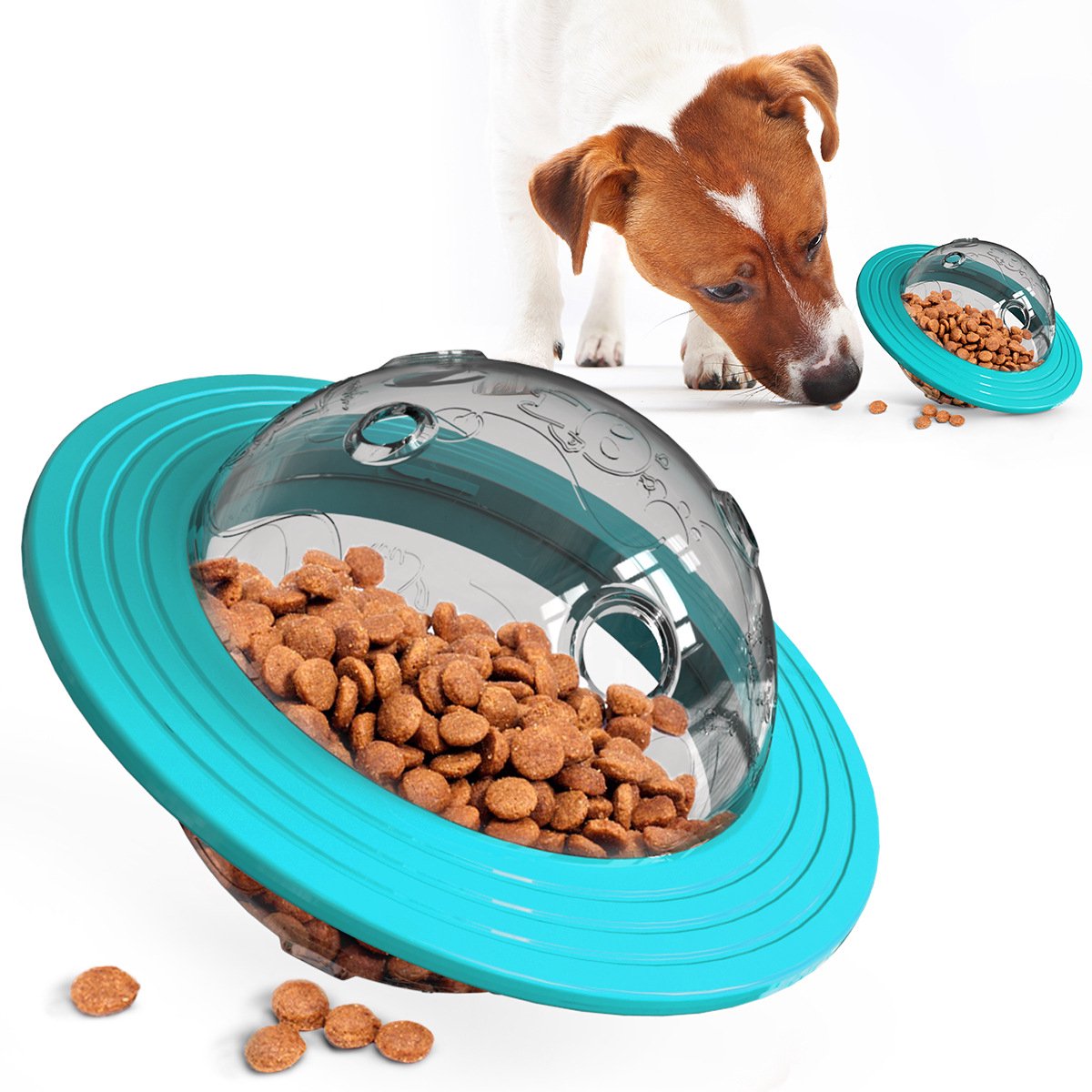 Puzzel en Voederdispenser voor Honden - Blauw - Speelgoed voor Medium en Grote Honden - Lekkernijen Lucht Lekage, Kauwen en Voertraining - Creatief Bijtspeelgoed voor Huisdieren