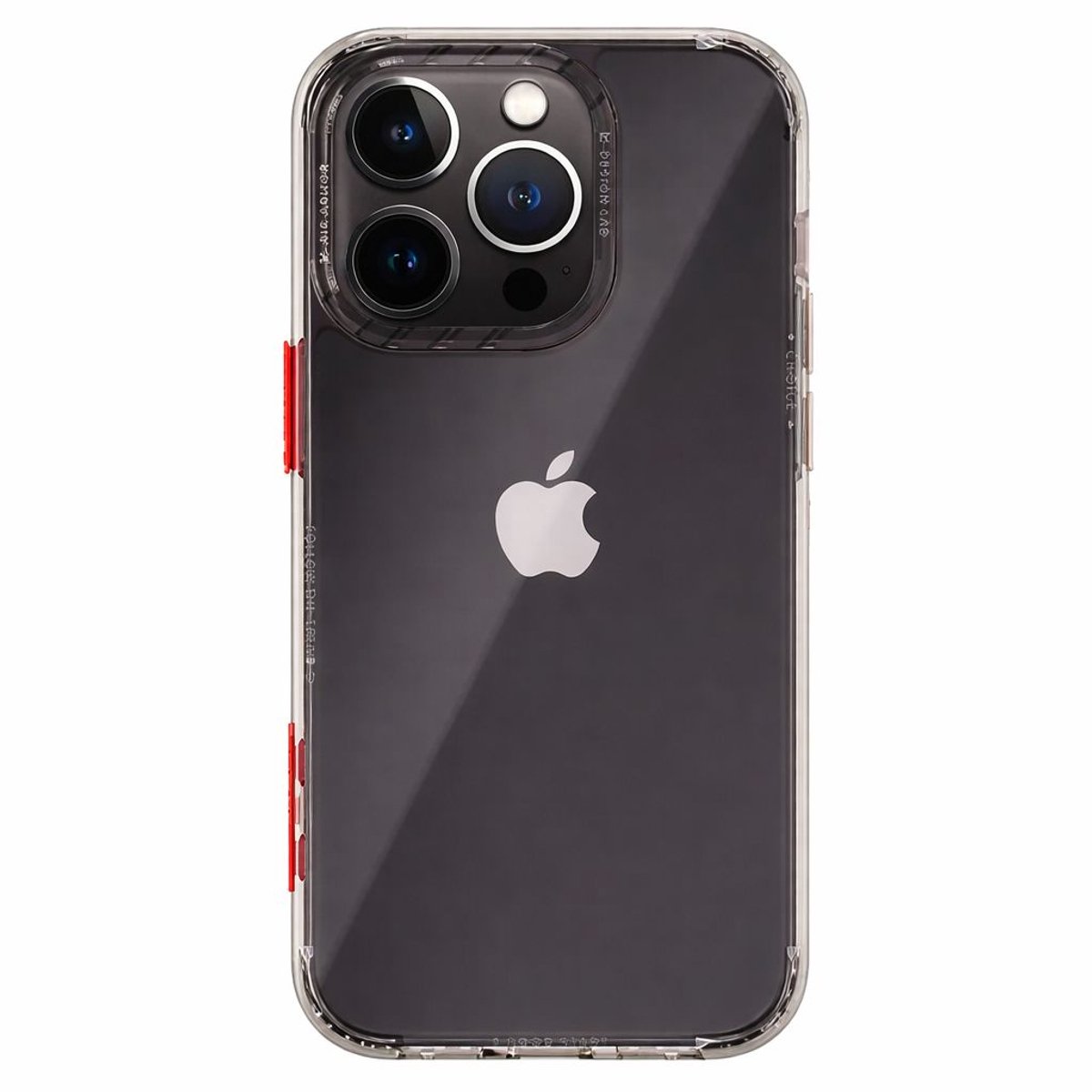 Telefoonhoesje Air Serie Geschikt voor iPhone 14 Pro - Transparant Zwart