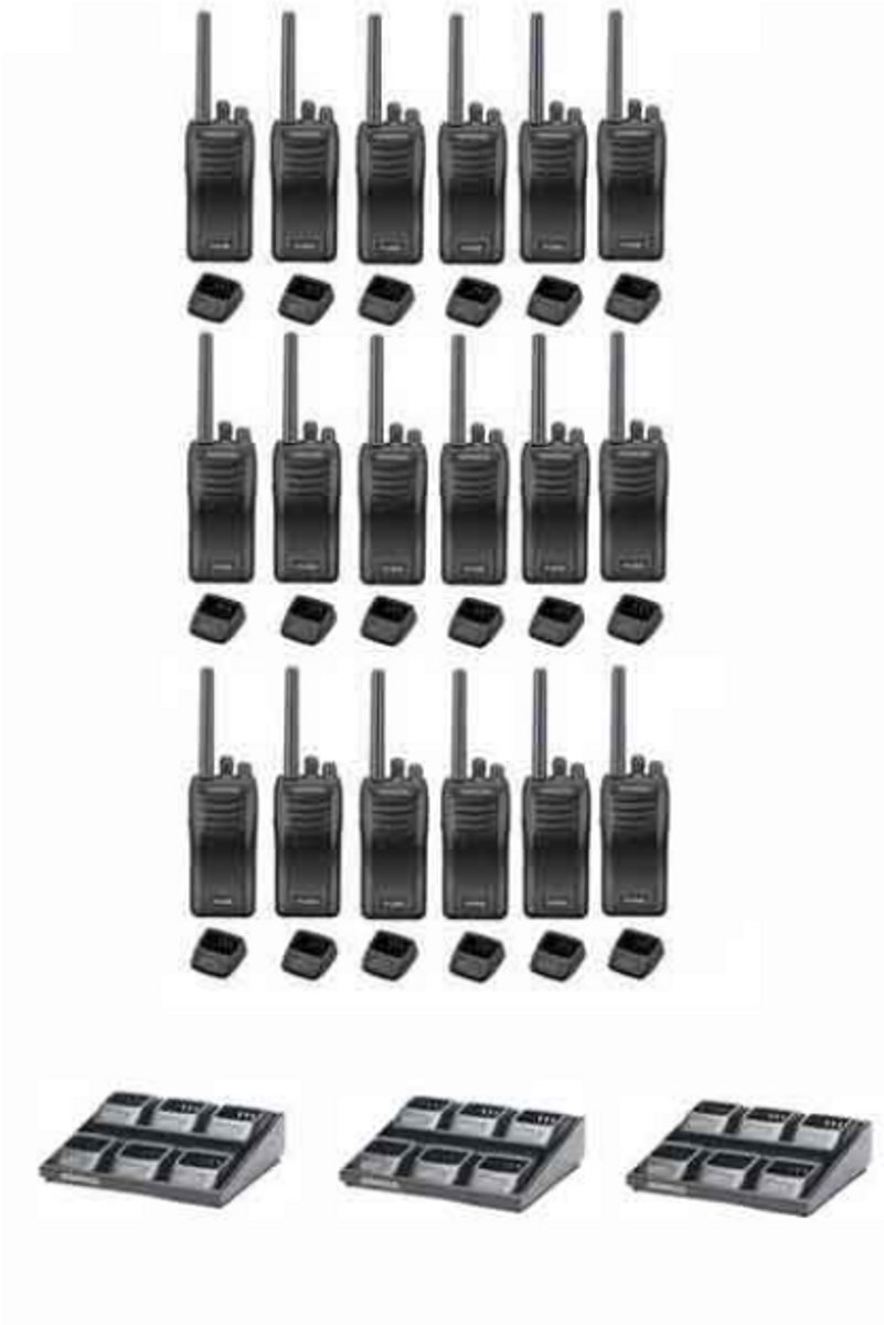 Set van 18 stuks Kenwood TK-3501 met 3 multiladers