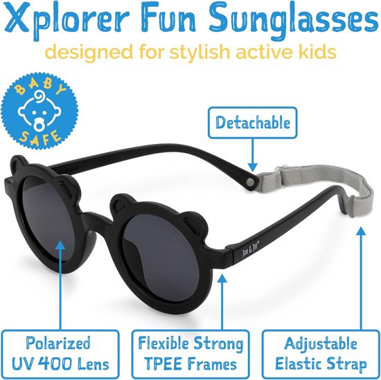 Kinder Zonnebril - Kindermode Accessoires - Veilig Buiten Spelen - Onbreekbaar Flexibel Frame - 42mm Lens Breedte van Kinder — afbeelding 5
