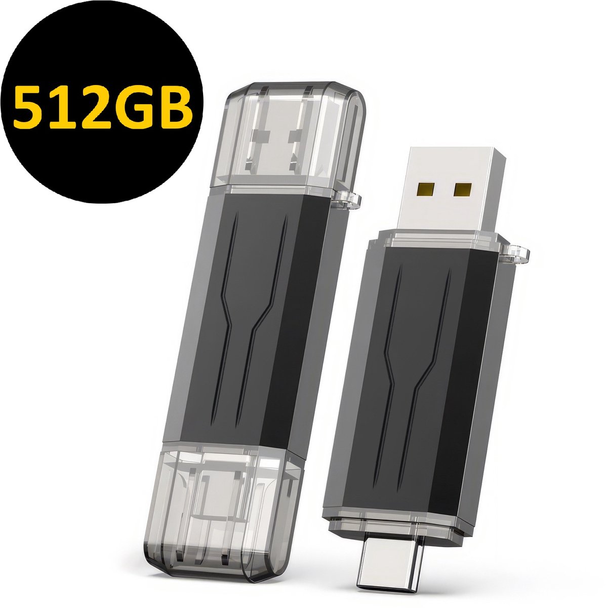 ThunderGold USB Stick 256 GB - USB-Sticks - USB C Stick - USB C en USB A - USB 3.0 - Geschikt voor laptops, smartphones en tablets