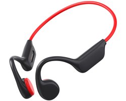 Kraftverdia - IPX8 Waterdichte Bone Conduction Kopfhörer X7s – Bluetooth 32GB MP3 – Sportieve draadloze oortelefoons voor zwemmen met microfoon – HiFi-basstereo (Wit-Oranje)