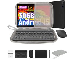 Hotlight 2K (2000x1200) Tablet - 11.5 inch Tablet met Toetsenbord -Grijs Tablet Hoes Sleeve - Stylus - Muis - 30 GB RAM/128GB ROM - 8400mAh - 5G WiFi