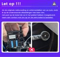 Detail van de radio- en antennestekkers, met instructies over het bestellen van een extra kabel indien nodig.