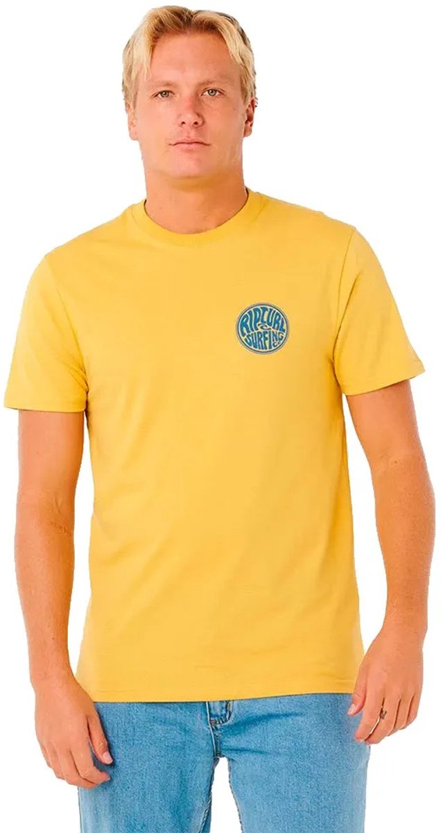Rip Curl Streamline Pass T-shirt Met Korte Mouwen S Man Ochre