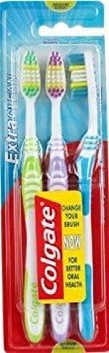 Tandenborstel Set - Extra Schoon - Dagelijkse Mondhygiëne - Medium Borstelharen - 3 Stuks