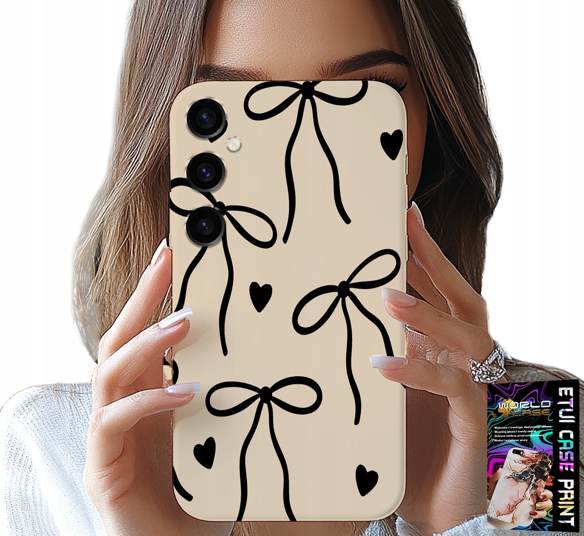 HOESJE VOOR SAMSUNG GALAXY A04S - BEIGE KOMMEN MET STIJLVOLLE PATRONEN