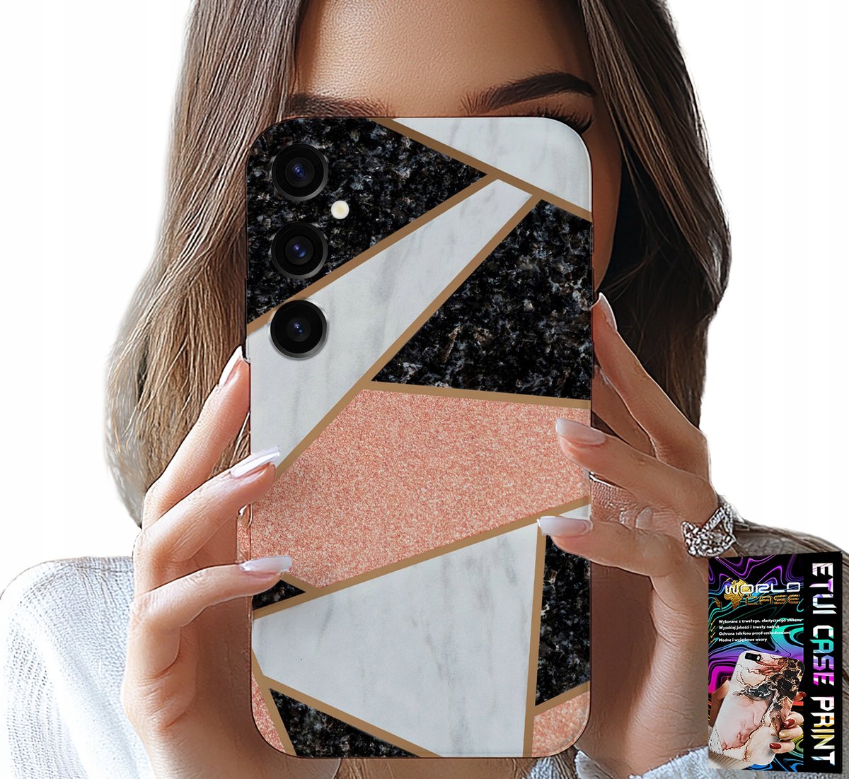 HOESJE VOOR SAMSUNG GALAXY A04S - ELEGANT EN MODIEUS ONTWERP HOESJE + GLAS